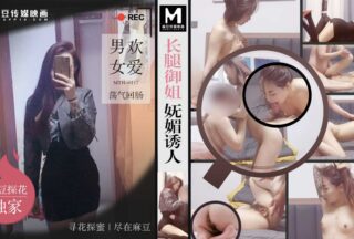 Long-legged lady is charming and seductive, a man and a woman make love passionately MTH-0117